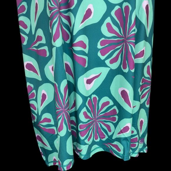 GYMWRAP CloudKNIT Everyday Luxe Performance Top 3X Purple Green Floral NWT - Picture 9 of 13